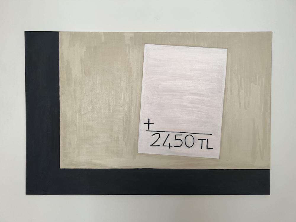 Betül Aksu, 2450 TL, 2022, Tuval üzerine yağlıboya, 60x90 cm